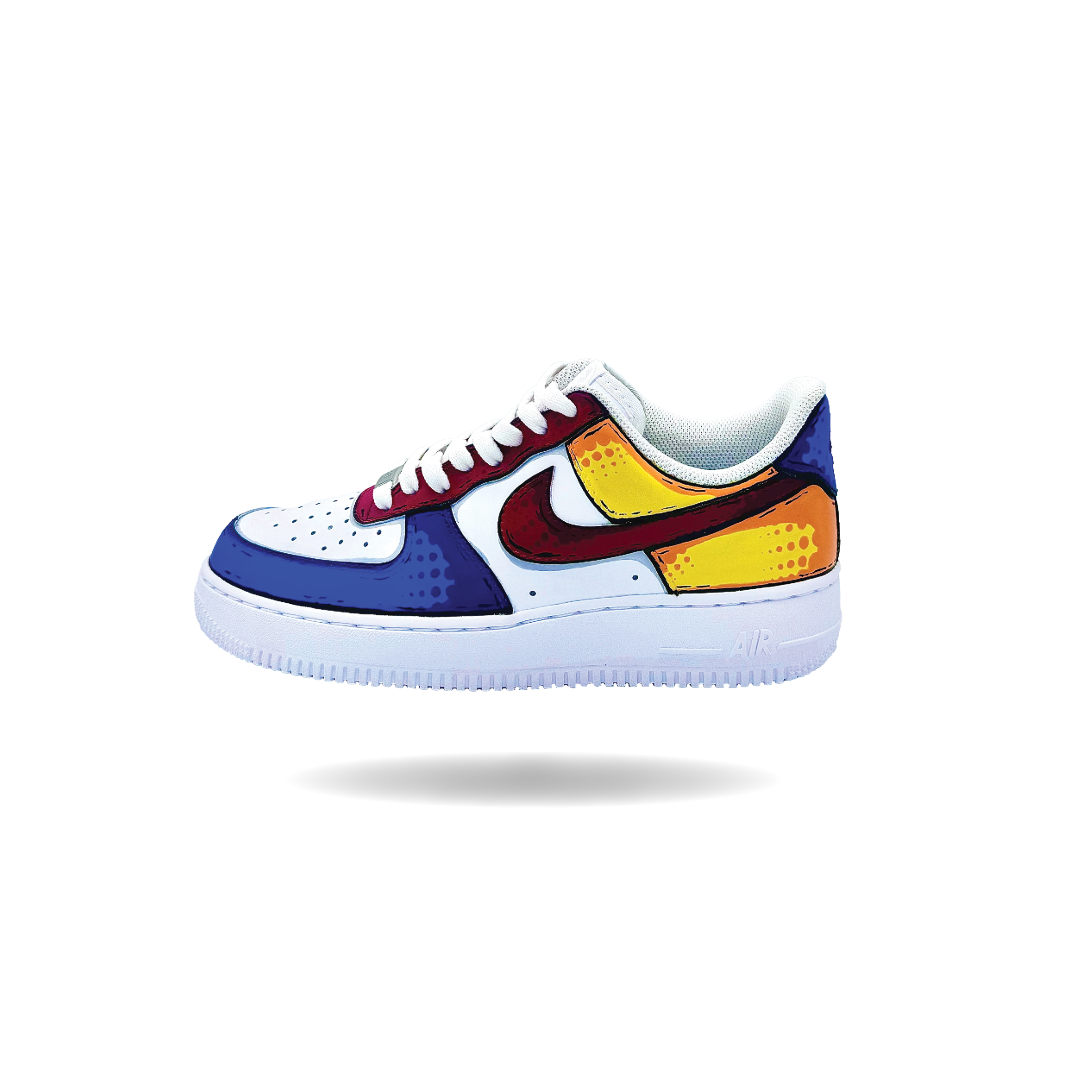Shoe Mockups for Website2 Cartoon style custom painted nike air force one shoes
